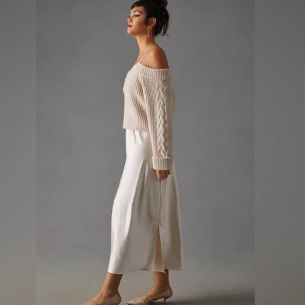 NWOT Anthropologie Mare Mare Layered Sweater Slip Dress - Picture 9 of 14
